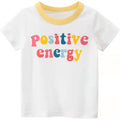 Alphabet Pattern T-Shirts for Cartoon Girls (Short Sleeve)