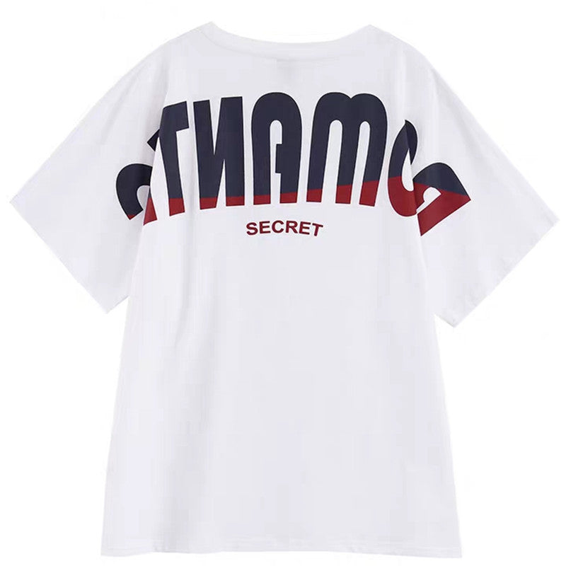 Men's Casual Summer Couple T-Shirts with Letter Print