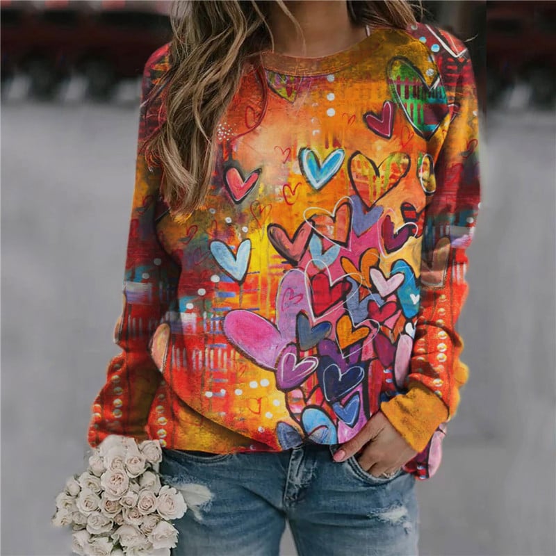 Women's Casual Thermal T-Shirts with Magic Butterfly Print